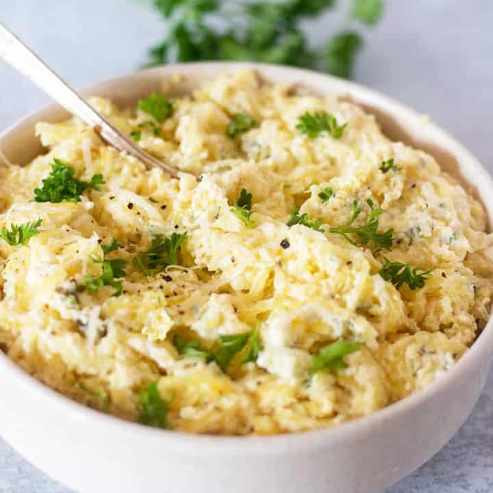 Creamy Spaghetti Squash Ricotta (Gluten Free, Low Carb) Apples for CJ