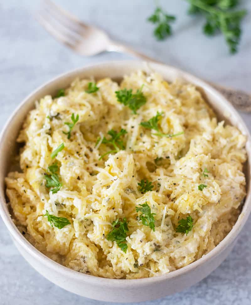 Creamy Spaghetti Squash Ricotta (Gluten Free, Low Carb) - Apples for CJ