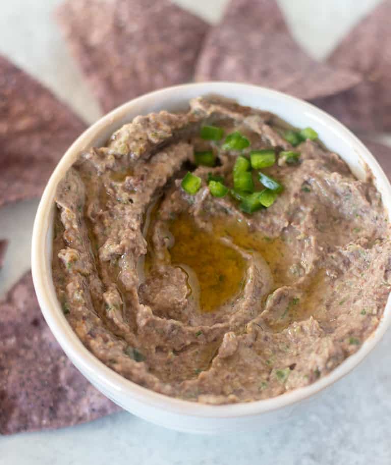Black Bean Hummus Recipe (Vegan, GF, Easy) Apples for CJ
