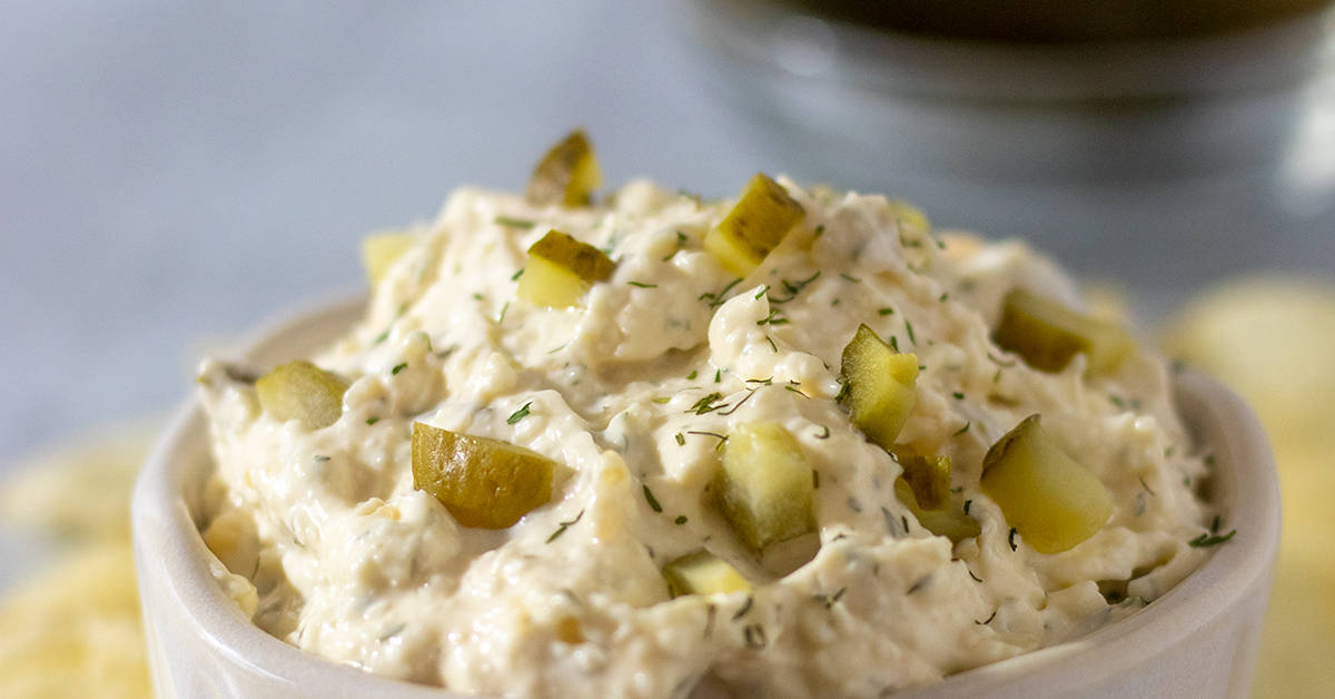 Dill Pickle Dip (Low Carb, Gluten Free) Apples for CJ