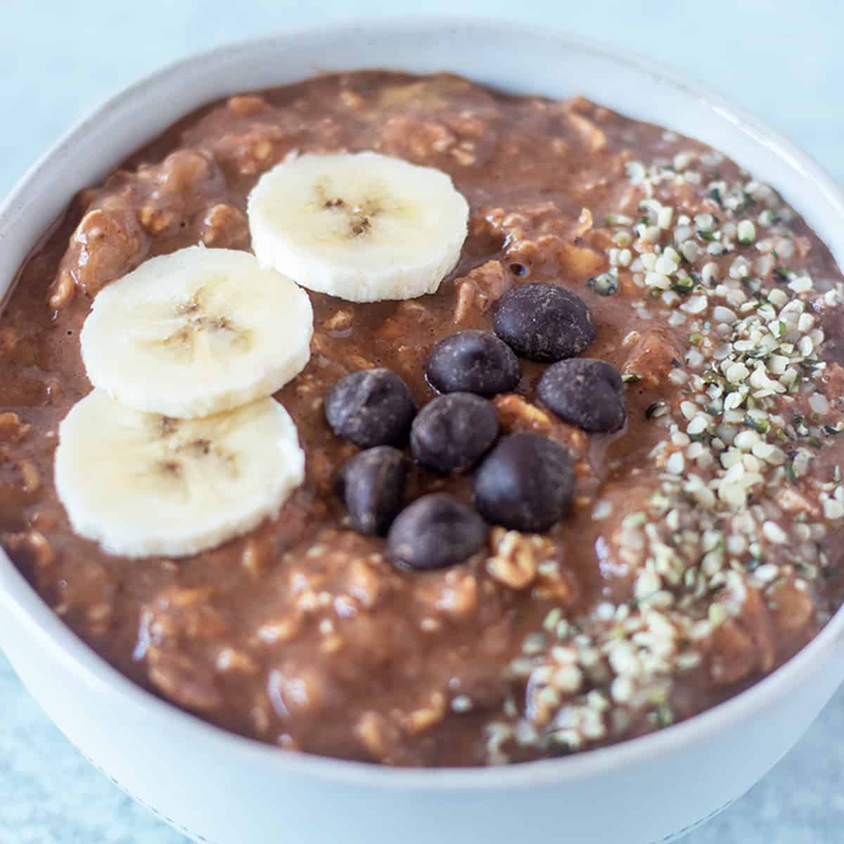 Chocolate Overnight Oats (Vegan, Gluten Free, Easy) Apples for CJ