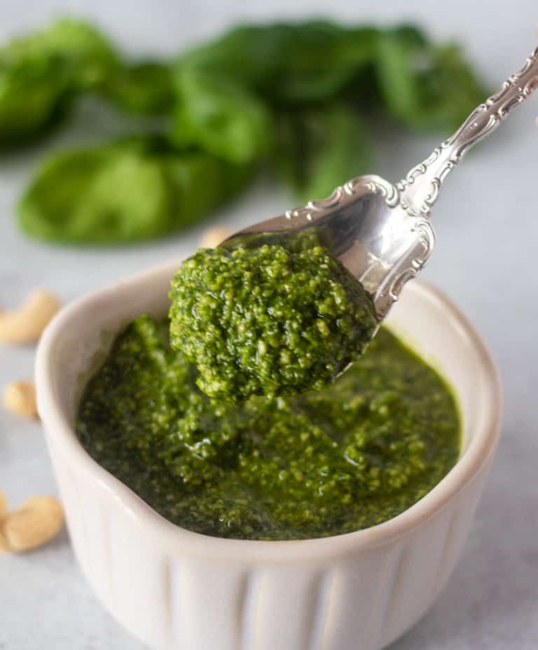 Easy Basil Pesto Recipe (Gluten Free, Low Carb) Apples for CJ