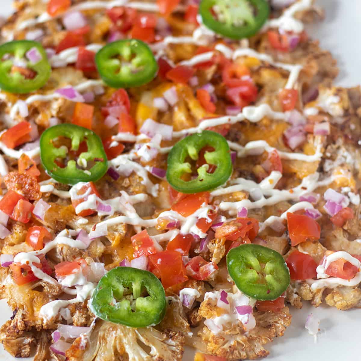 Cauliflower Nachos (GlutenFree, LowCarb) Apples for CJ