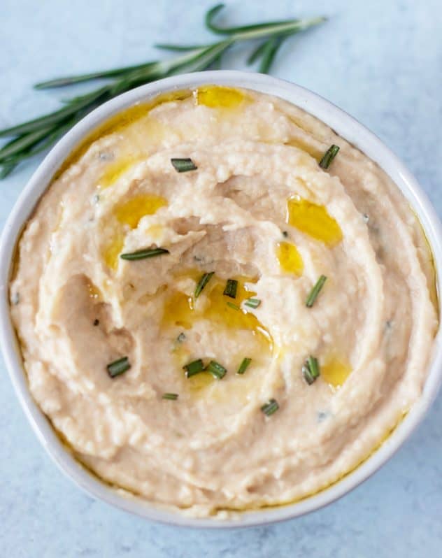 White Bean Dip (Vegan, Gluten-Free, Easy) - Apples for CJ