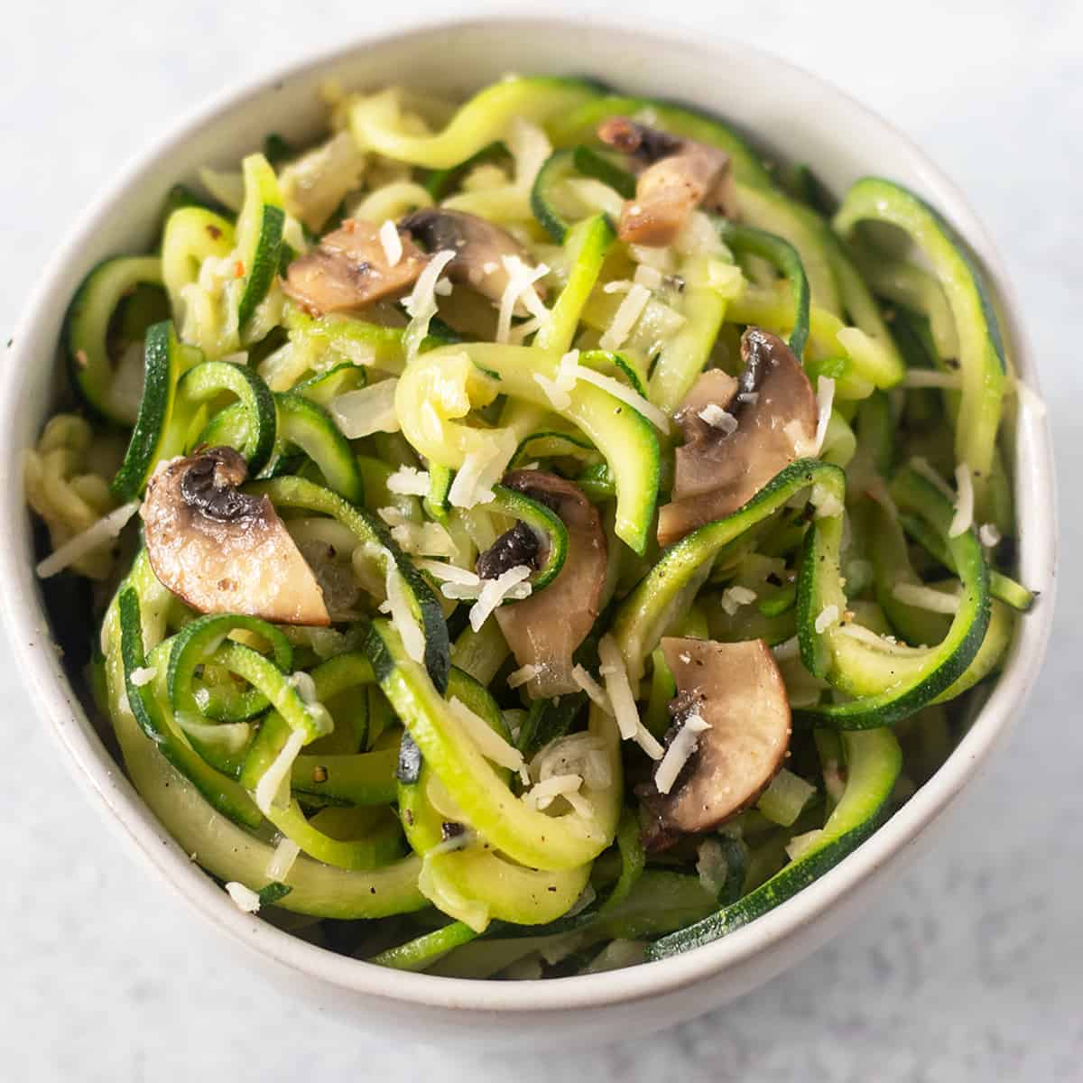 Zucchini Noodles in a bowl