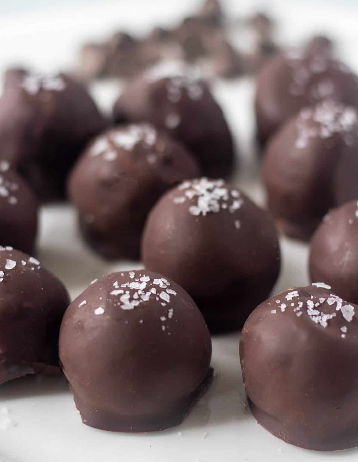 Dark Chocolate Truffles (Vegan, Gluten Free) - Apples for CJ