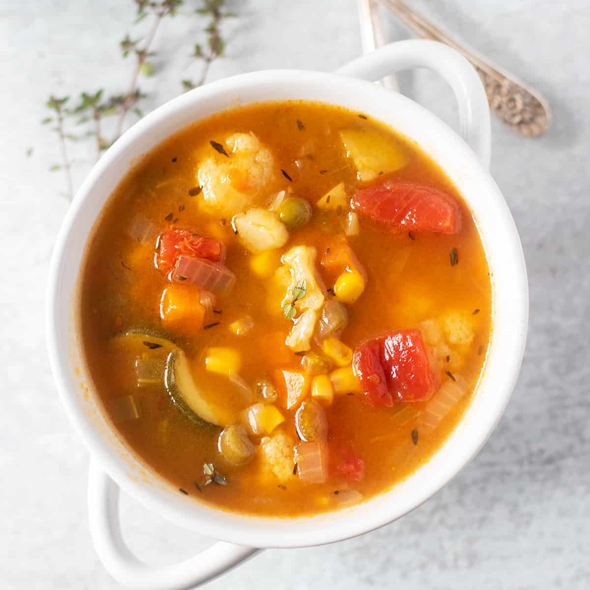 Easy Vegetable Soup (Vegan, Gluten Free) - Apples for CJ