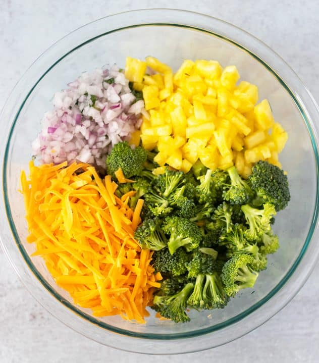 Broccoli Pineapple Salad (GlutenFree, Easy) Apples for CJ