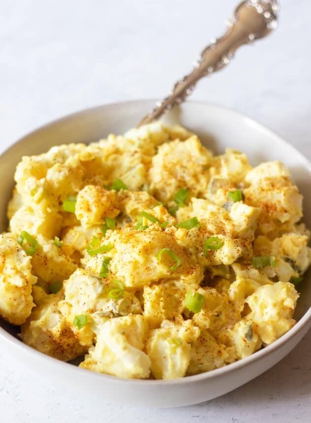 Mustard Potato Salad (Gluten Free, Dairy Free) Apples for CJ