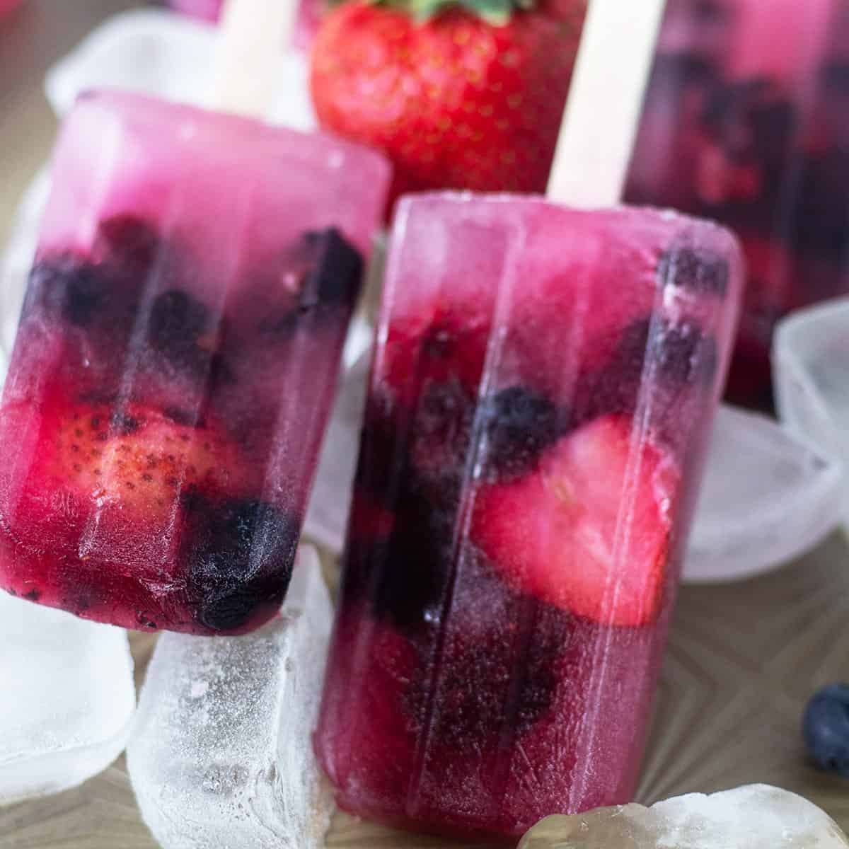 Fruit Popsicles (Easy, Vegan, Gluten Free) Apples for CJ