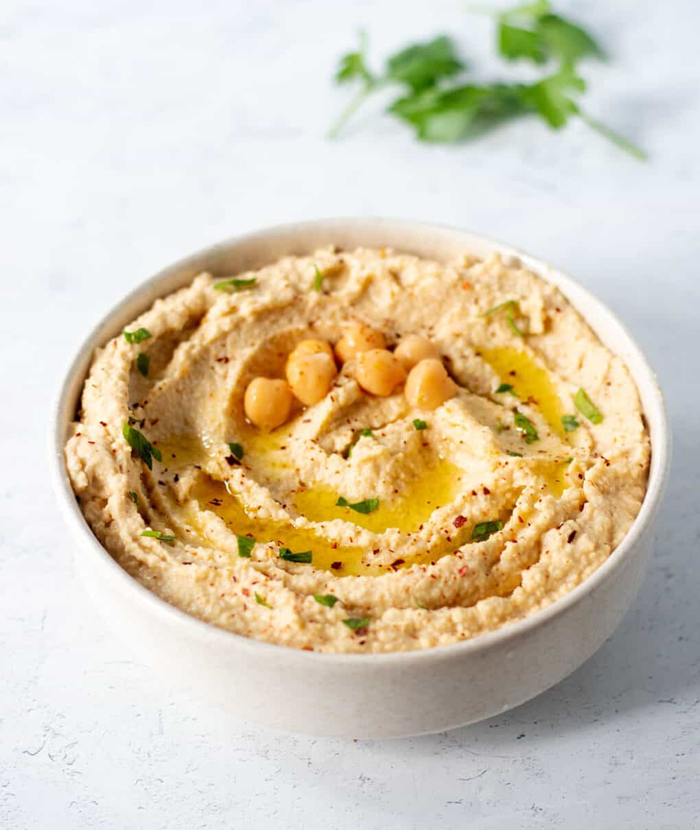 Roasted Garlic Hummus (Vegan, Easy) Apples for CJ