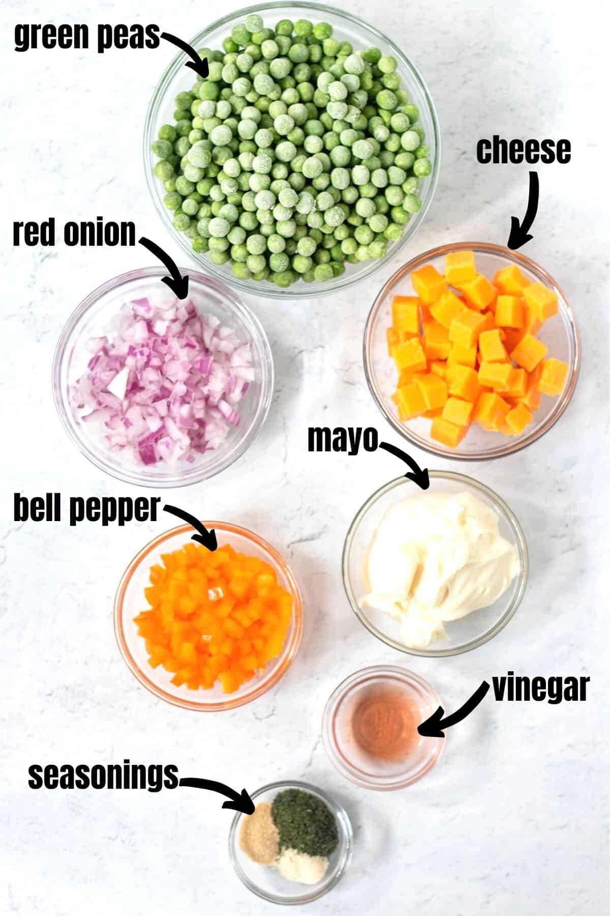 Easy Pea Salad (Gluten Free, Vegetarian) - Apples for CJ