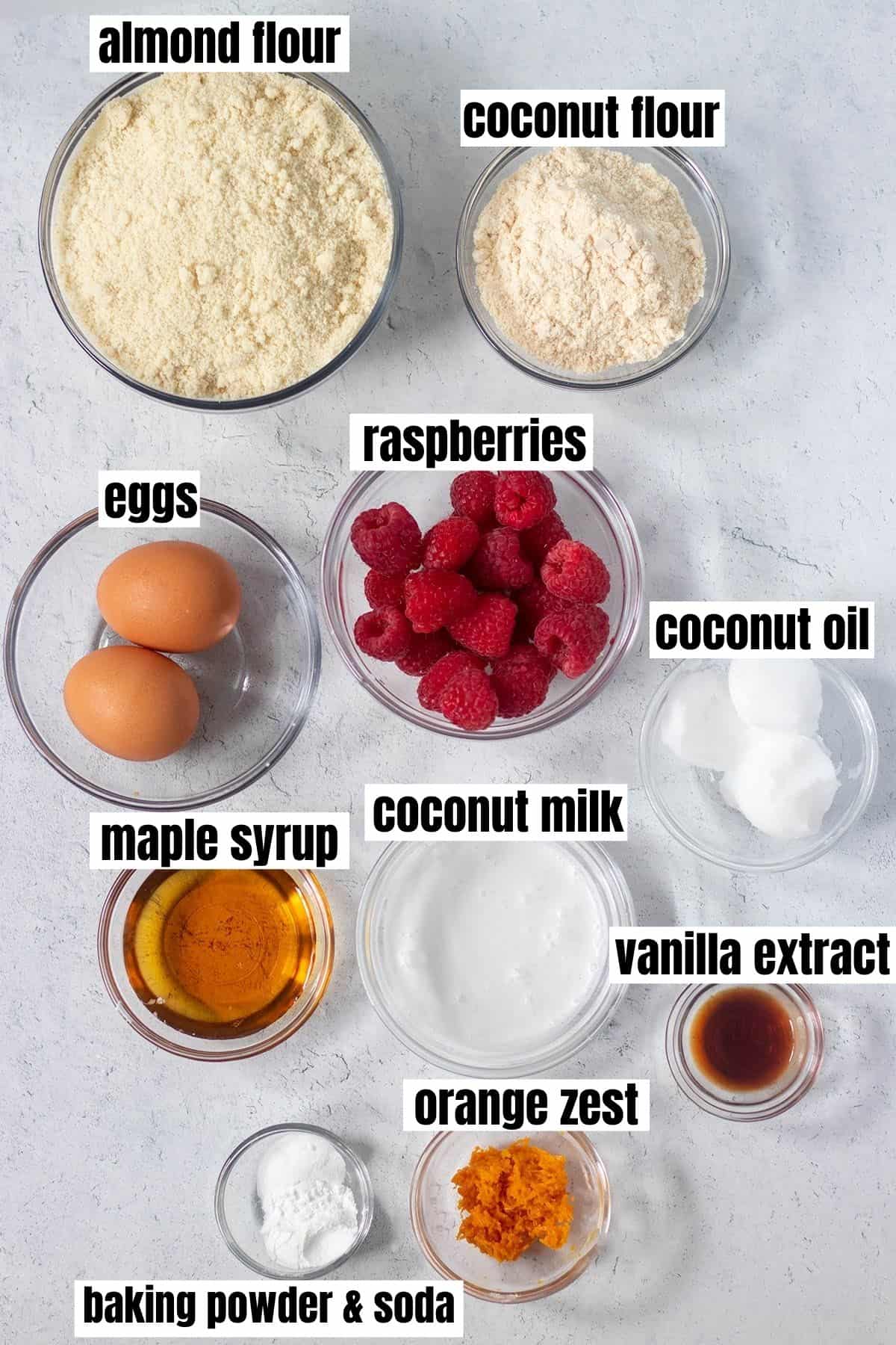 ingredients in raspberry scones